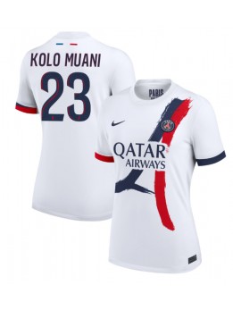 Billige Paris Saint-Germain Randal Kolo Muani #23 Bortedrakt Dame 2024-25 Kortermet